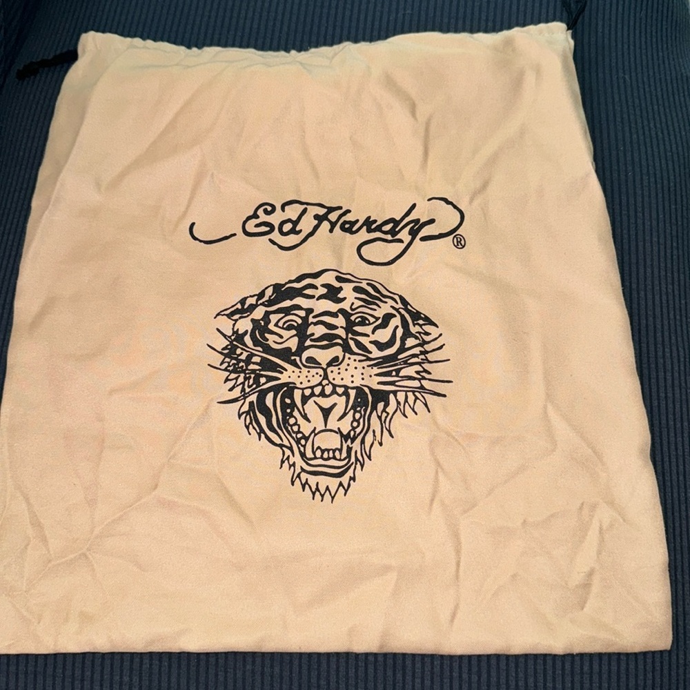 ED HARDY Christian Audigier TIGER Tattoo DUST BAG Tote XL For HANDBAG Big 16x18